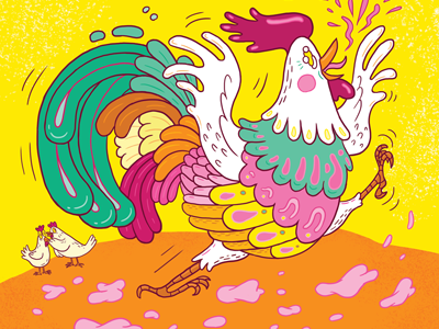 Year of the Rooster chicken chinease year cover illustration illustration rooster
