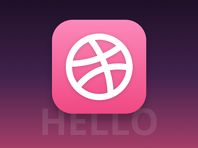 Hello Dribbble app dribbble firstshot hello icon ios