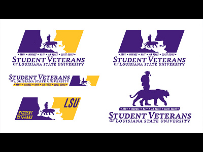 Student Veterans LSU illustrator logo photoshop