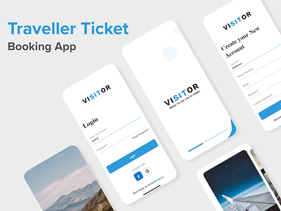 Traveller App creative ui design splash screen