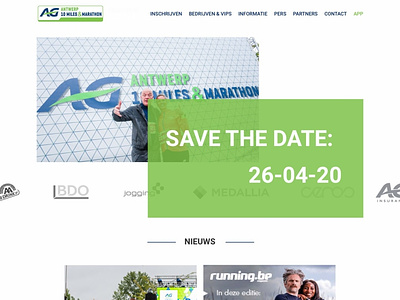 Antwerp 10miles & marathon - homepage concept antwerp belgium running sketch ui webdesign