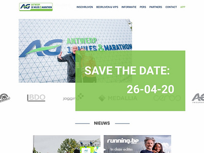 Antwerp 10miles & marathon - homepage concept