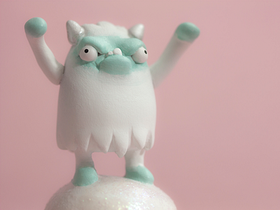 Yeti character design photography sculpture