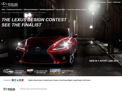 Lexus Design Website auto design lexus web webdesign website