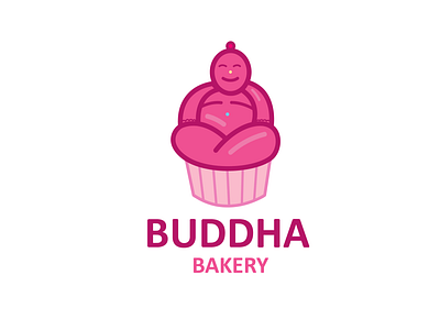 Buddha bakery design illustration logo