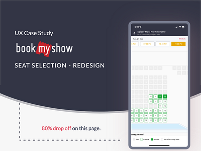 BookMyShow Seat Selection - Redesign app case study bookmyshow redesign seat selection ux