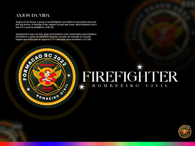Firefighter Logo Group - Anjos da Vida firefighter illustrator visual identity