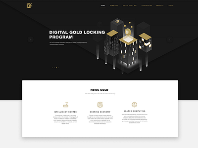 Web Design banner black blockchain gold ui web