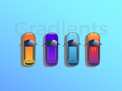 Toy car illustration automobile car gradient illustrator photoshop ui