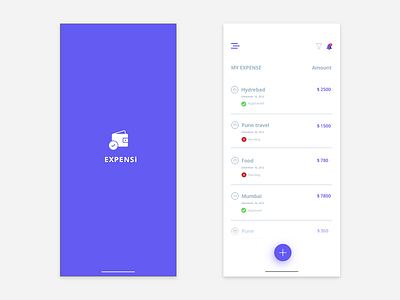 EXPENSi - community app for expense filing in organizations dribble expense interaction design money app ui user experience violet