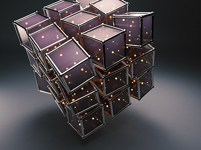 Firefly Cubes 3d c4d cinema4d cube firefly glow maxon render