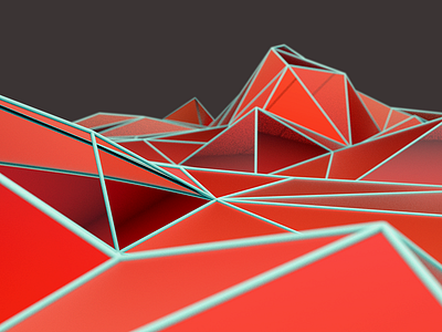 Transparent Landscape 3d c4d cinema4d maxon polygon polygonal render rendering