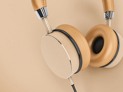 Headphones 3d c4d cinema4d gold headphones maxon render