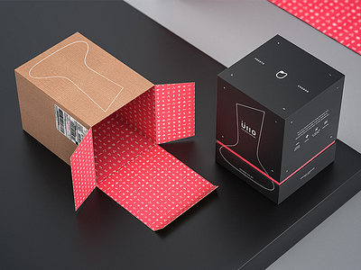 Ullo Shipping Package box c4d cinema 4d package packaging pattern render top ullo wine