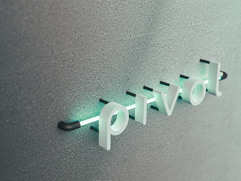 Pivot Neon sign cinema4d c4d render signage logo pivot neon