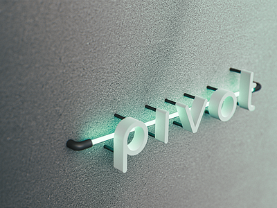 Pivot Neon c4d cinema4d logo neon pivot render sign signage