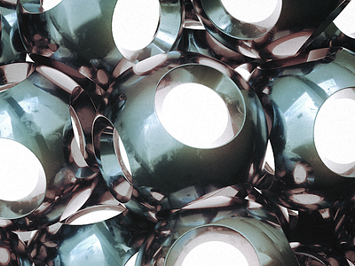 Shrink Wrap Holes 3d balls c4d cg cinema 4d glow physical render spheres