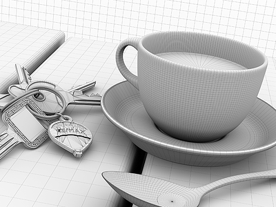 RE/MAX Tea Cup Wireframe 3d arnold c4d cg remax render teacup wireframe