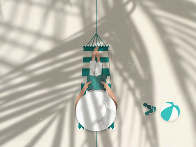 can't wait till summer... beach illustration palm tree summer