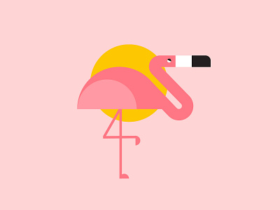 Flamingo background bird design flamingo illustration illustrator leaves palm pattern pink print society6 summer sun textile vector