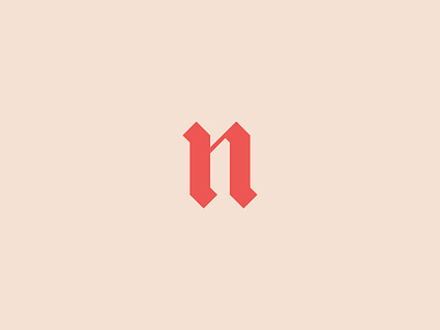 N monogram blackletter brand mark branding design identity lettermark logo logo design monogram n symbol typography