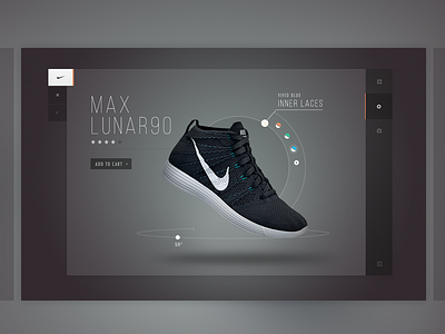 Nike Product ID clean data flat grid layout marketing mockup nike typography ui web