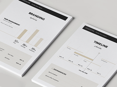 Handsome Reports clean data flat graph grid layout marketing mockup typography ui web