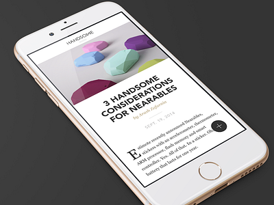 Handsome Blog Exploration app article blog clean ios iphone layout ui