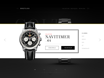 Breitling Product Mock by Sam Thibault for handsome on Dribbble