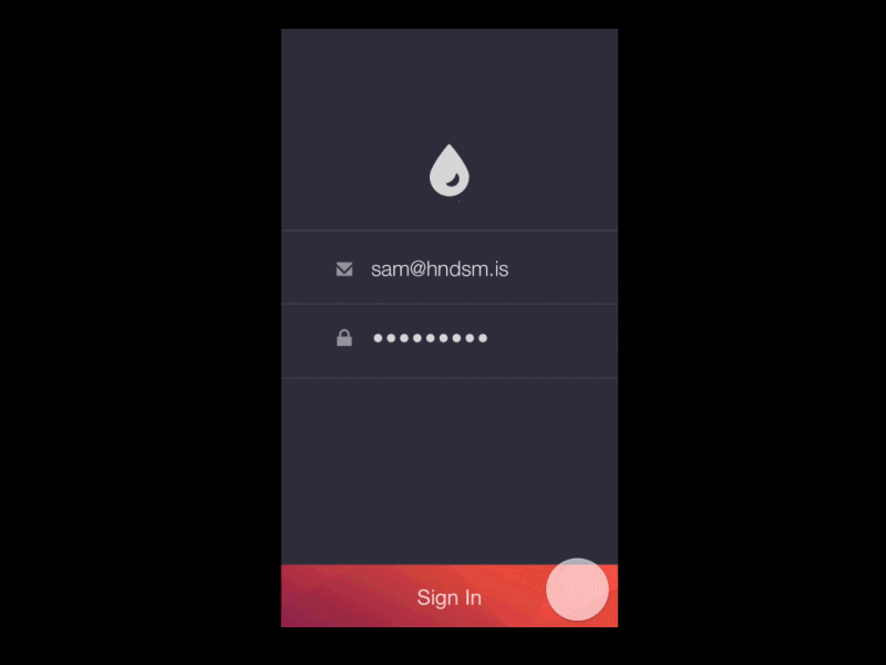 iOS Sign In interaction ui ios layout mockup grid graph data chart signin signup onboarding