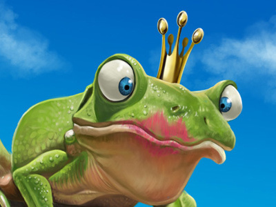 The Frog Prince fairy tale frog prince humor humorous illustration