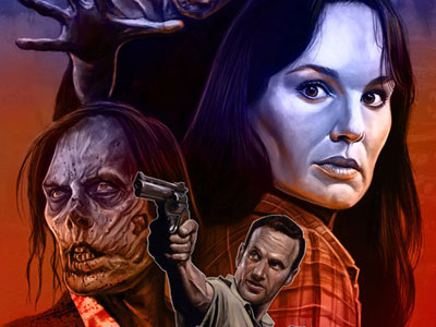 The Walking Dead amc digital painting horror illustration photoshop rick grimes the walking dead walking dead zombies