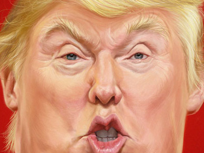 Donald Trump caricature digital painting donald trump humor illustration photoshop the apprentice the donald