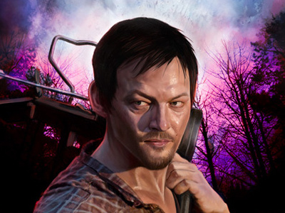 Norman Reedus - The Walking Dead daryl dixon digital painting illustration norman reedus painting photoshop the walking dead zombie zombie art zombies