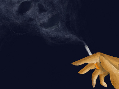 Smoking Kills cigarette cigarro concept concept art digitalart fumar hand mata murder procreate procreate app procreate art smoke tobacco