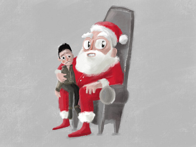 Santa photocall character christmas illustration navidad papa noel santa claus