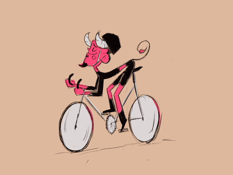 Devil Riding animation character character design demonio demony devil gif illustration motion graphics