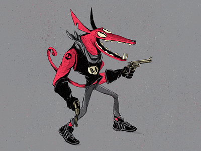 Revolutionary Wolf animal cartoon character character design illustration procreate sketch wolf