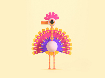 turkey's dance 3d animal bitd cartoon character character design pavo turkey