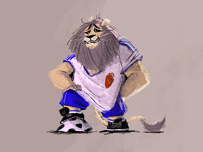 Zaragoza Lion character character design football lion soccer zaragoza