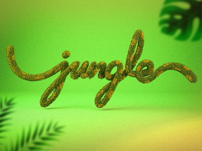 Save the Jungle 3d green jungle lettering snake