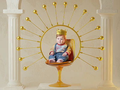 King in the north 3d baby chair classic columns crown game of thrones got king photo photography throne