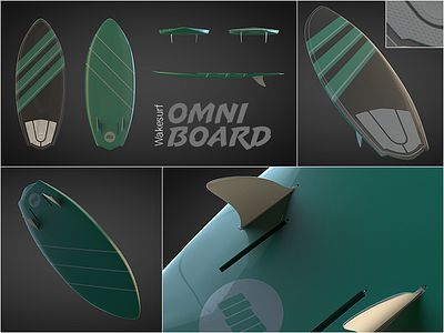 Wakesurf Concept 3d c4d cinema4d concept modeling product design realistic rendering surf wakesurf