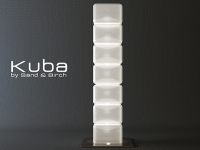 Kuba Lamp by Sand & Birch design glass lamp light steel