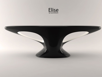 Elise table by Sand & Birch design elise fashion furniture laquered table