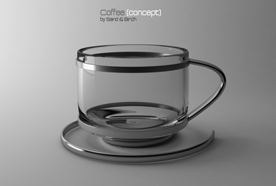 Coffecupp1400 alluminium coffee cup glass modern style