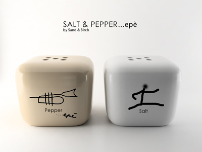 Salt and Pepper ceramic funny kitchen pepper salt