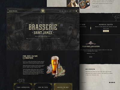 Brasserie St. James web UI css design front end development html ui ux