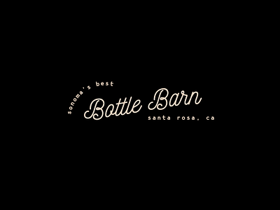 Bottle Barn Logo identity logo sonoma typography wine