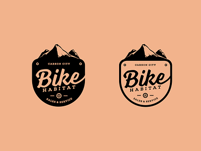 Bike Habitat Logo badge bike shop carson city identity logo mountain bike outdoor